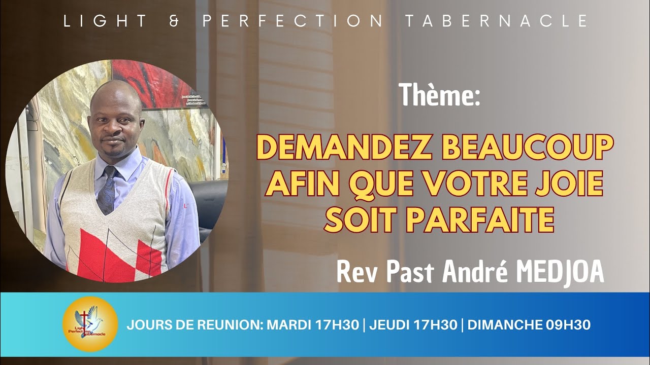 RÉUNION DU 24 MAI 2025 - REV PAST ANDRE MEDJOA