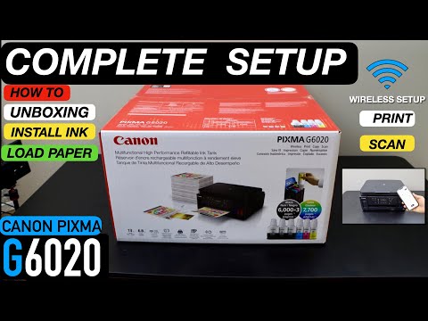 Thumbnail for Canon Pixma G6020 Setup, Unboxing, Install Ink, Load Paper, Wireless Setup, Printing & Scanning