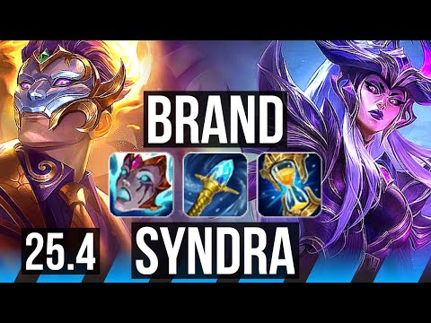 BRAND vs SYNDRA (MID) | 2000+ games, Godlike | KR Master | 25.4
