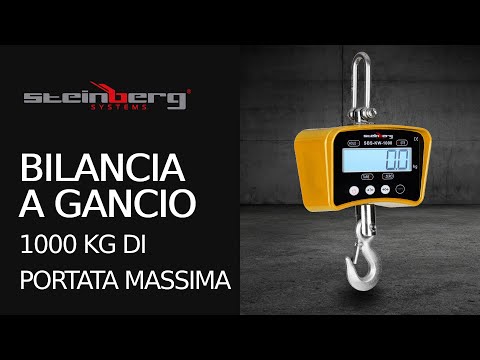 Video - Bilancia a gancio - 1.000 kg / 0.2 kg - gialla