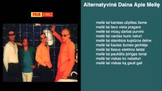 FOJE - &quot;Alternatyvinė Daina Apie Meilę&quot;