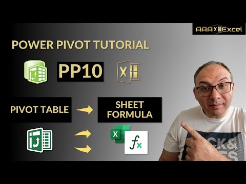 PP10 | Convert Pivot Table to Sheet Formulas | CUBEMEMBER&CUBEVALUE functions | Power Pivot tutorial