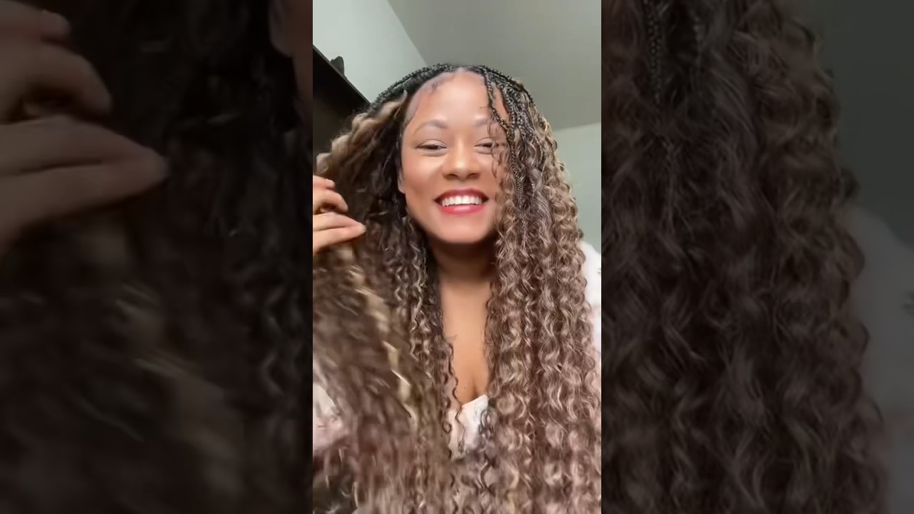 Gypsy braids sozinha #boxbraids #gypsybraids #knotlessbraids #entrelaceorganico #tranças