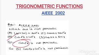 IIT JEE | PYQS | MATHS | TRIGONOMETRIC FUNCTIONS @sureshstaracademy