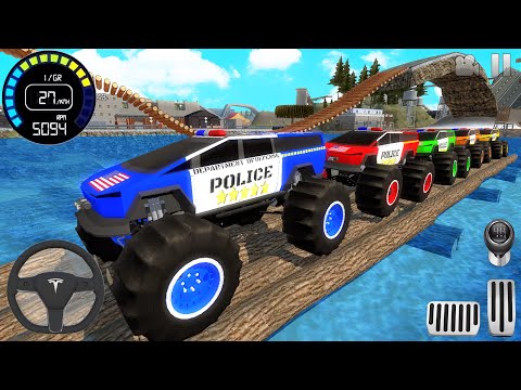 Juegos De Carros - Police Monster Trucks Impossible Driver #2 - Car Extreme Racing Android Gameplay