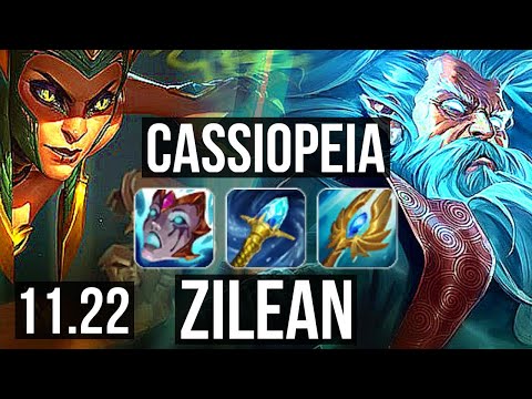 CASSIOPEIA vs ZILEAN (MID) (DEFEAT) | 66% winrate, Legendary | NA Master | 11.22
