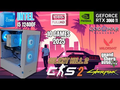 NVIDIA RTX 3060 Ti + INTEL I5 12400F _ 10 GAMES ON LATE 2024 END  [BEST SETTING] PC BUILD : WHITE