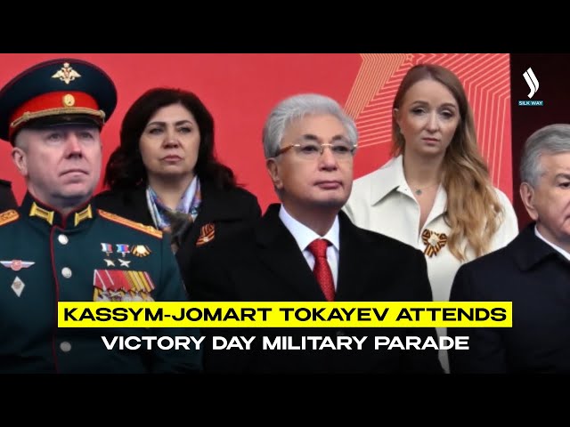 Kassym-Jomart Tokayev attends Victory Day military parade