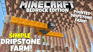 Minecraft Bedrock: Easy Dripstone Farm Tutorial! Large & Small Scale Farms! MCPE Xbox PC Ps4 Switch
