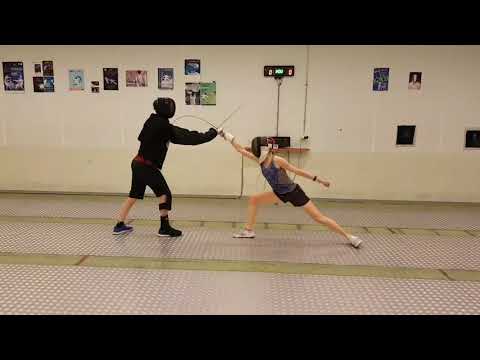 Epee - foot touch + redoublement