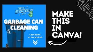 Garbage Can Cleaning - Canva Tutorial- Animated Gif- Super Easy!