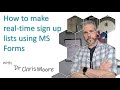 How To Make Real Time Signup Lists Using Microsoft Forms