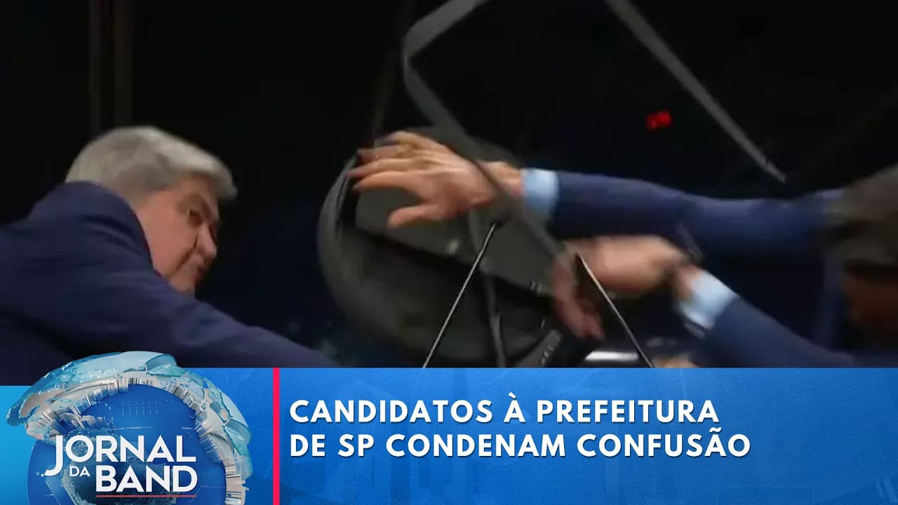 Como reagiram os demais candidatos à confusão entre Datena e Marçal em debate | Jornal da Band