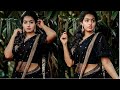 Malayalam Actress Malavika Menon Hot Navel Seen In Black Transparent Saree