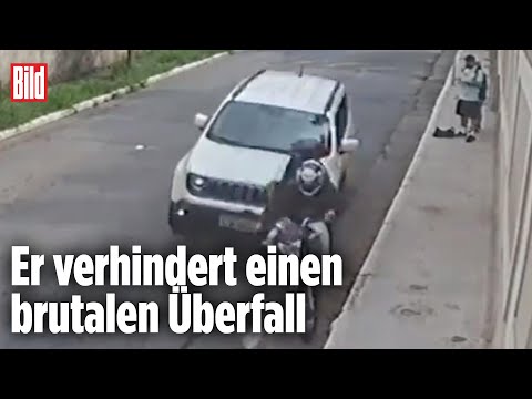 SUV-Fahrer überfährt zwei Verbrecher