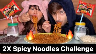 2X Spicy Ramen Noodles Challenge | Sahil Narang | Rowhie Rai