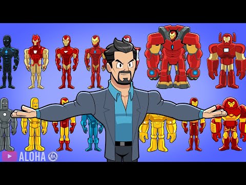 Homem de Ferro | TOP 10 Armaduras do  Tony Stark | Animação | Dublado