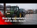 De eerste boeren arriveerden vrijdagochtend rond kwart over negen met hun tractoren bij het provi...