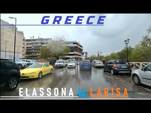 Driving in Greece, from Elassona to Larisa