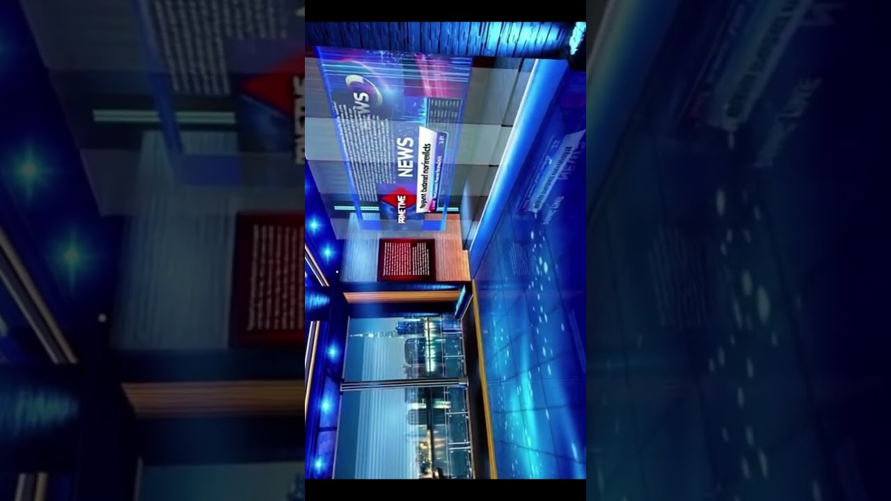 Modern News Studio Background Design | Virtual TV News Set Ideas 2025