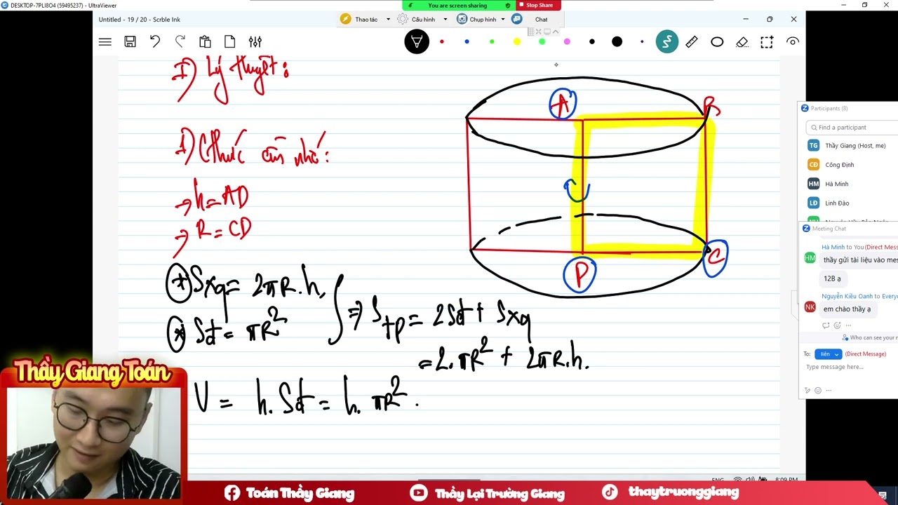 HÌNH TRỤ KHỐI TRỤ BUỔI 1