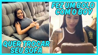 BRUNA DINIZ ida a loja de movéis/ encantada com o sofá/ fez bolo de chocolate
