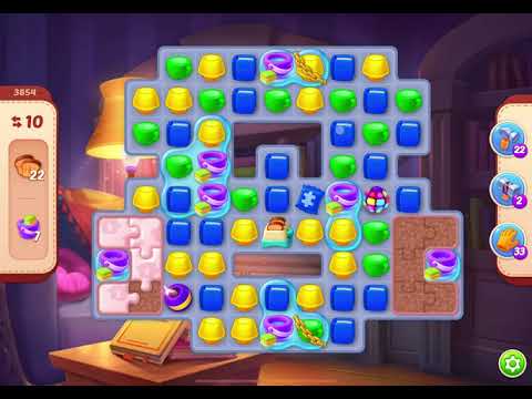 HomeScapes Level 3854 no boosters (15 moves)