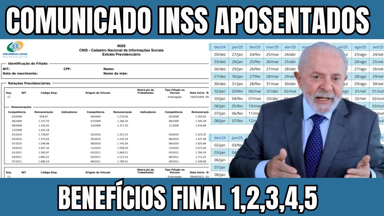 INSS COMUNICA ÓTIMA NOTÍCIA PARA IDOSO COM BENEFÍCIO FINAL 1,2,3,4 E 5 SOBRE PAGAMENTO DO INSS