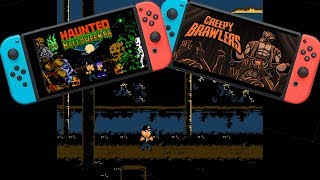 New Nintendo Switch Games - Haunted Halloween 86 & Creepy Brawlers -- Gamester81