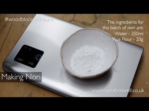 Japanese Woodblock With Laura Episode 19 - Making Nori Rice Paste for Japanese Woodblock