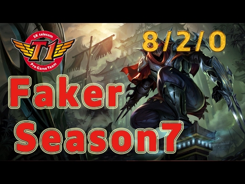 SKT T1 Faker Zed MID vs Ahri Patch 7.3