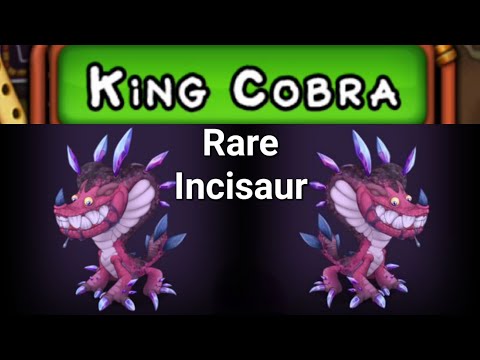 Rare incisaur has a new name "King Cobra" on Amber island - My Singing Monsters
