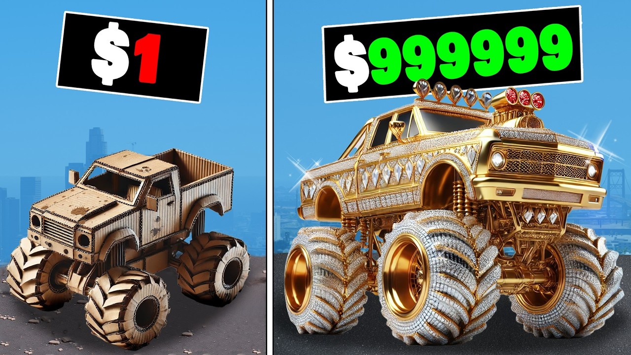 $1 to $1,000,000 Monster Truck in GTA 5