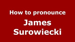 How to pronounce James Surowiecki