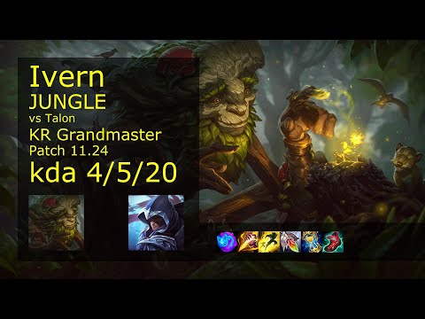 Rank 4 Korean Ivern: Jungle vs Talon // [롤] 아이번 vs 탈론 정글