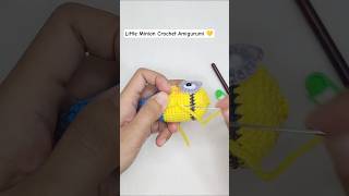 Little Minion Crochet Tutorial 💛 #diykeychain #amigurumi #crochetdoll #handmade #minions #shorts