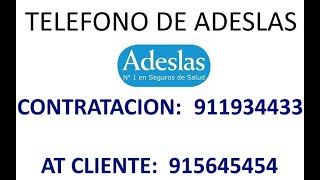 Teléfono de Adeslas | 911934433