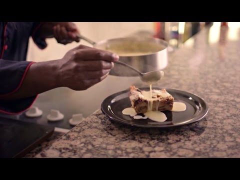 Chocolate Bread Pudding with Irish Whiskey Butterscotch Cream Sauce