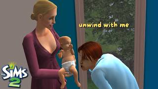 growing up in a crowded, cozy cottage 🧸 slow sims 2 longplay 🌧️