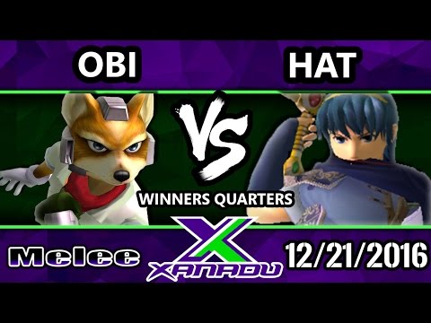 S@X 181 - Obi (Fox) Vs. Hat (Marth) - SSBM Winners Quarters - Smash Melee