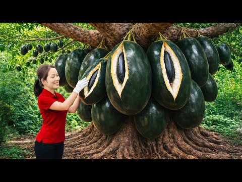 Harvesting Mangoe in the Tropical Jungle | Rare Curiosity Fruits Sell Out Fast at the Village Market