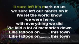 Tattoos On This Town  - Jason Aldean (Lyrics Karaoke) [ goodkaraokesongs.com ]