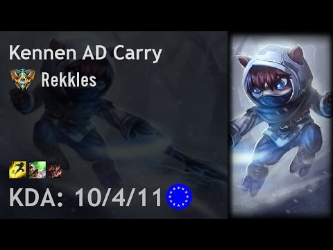Kennen AD Carry vs Jhin - Rekkles - EUW Challenger Patch 6.24