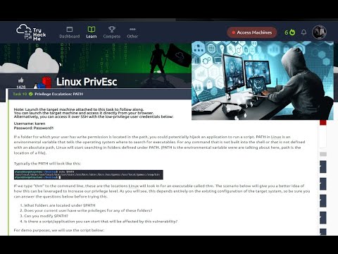 TRYHACKME Linux PrivEsc Task 10:  Privilege Escalation: PATH