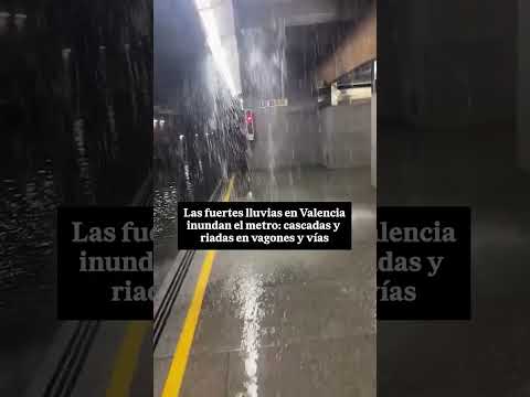 🌧️ 🌊 Las LLUVIAS en VALENCIA provocan cascadas en el metro