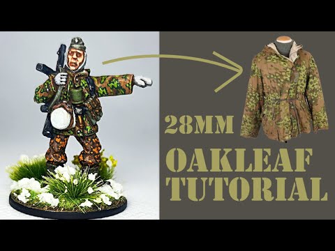 EASY Waffen SS Oakleaf Painting Tutorial (Spring & Autumn) - Bolt Action 28mm