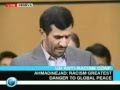 RU Iranian President Mahmoud Ahmadinejad At The United Nations Durban Review Pt 2
