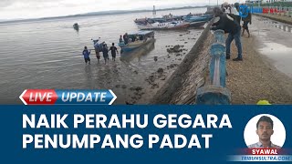 Warga Pilih Naik Perahu Gegara Kepadatan Penumpang di Pelabuhan Tampo Muna Sulawesi Tenggara