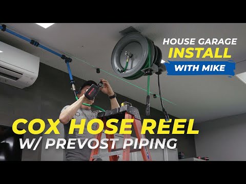Cox Hose Reel Garage Install with Prevost Piping
