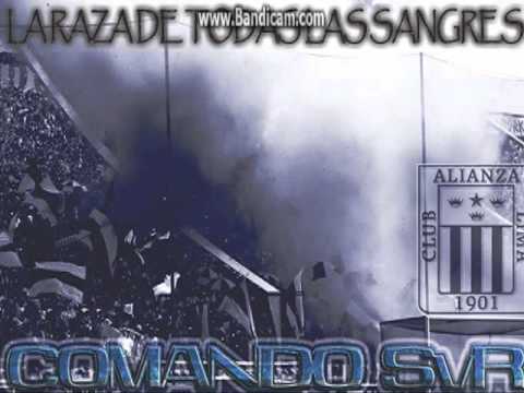 "Te llevamos dentro del corazon" Barra: Comando SVR &bull; Club: Alianza Lima &bull; País: Peru